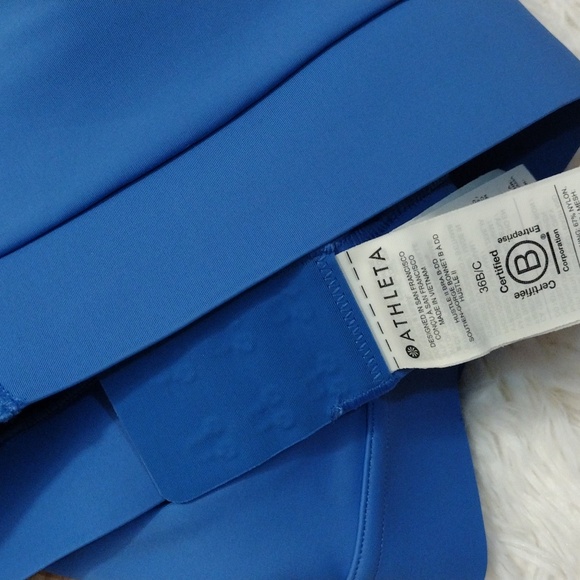Athleta Hustle ll Bra Blue Medium Impact 36B/C - Picture 7 of 7